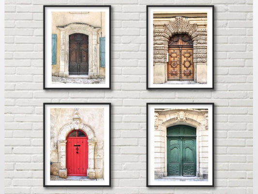 French Door Photography Print Set: Provence Architecture Gallery Wall (Digital Download)