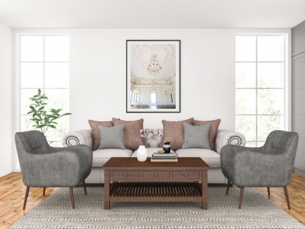 Versailles Chandelier Print: Glam French Chateau Decor (Digital Download)