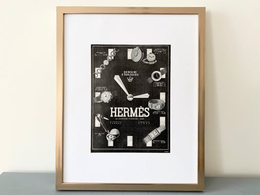 Authentic 1930s Vintage Hermes Advertisement Print,  French Style Art Deco Wall Art