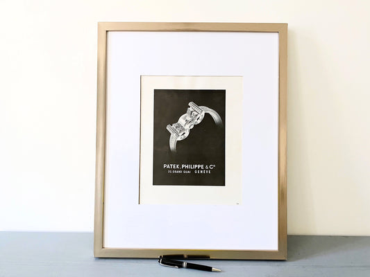 Original 1950s Vintage Patek Philippe Ad Print: Rare Watch Poster, Glam Room Decor