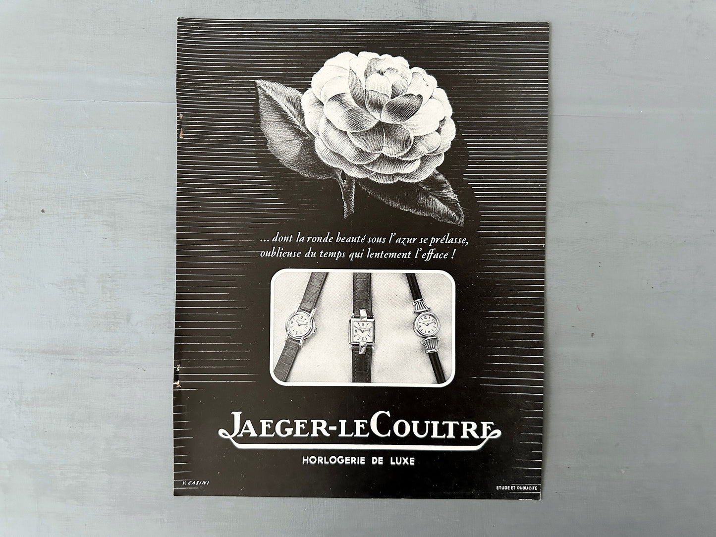 Vintage Jaeger Lecoultre Ad Print: Rare Swiss Watch Poster, Mid-Century Modern