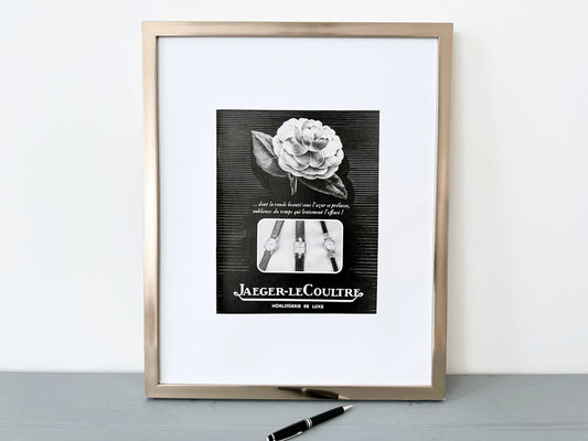 Vintage Jaeger Lecoultre Ad Print: Rare Swiss Watch Poster, Mid-Century Modern