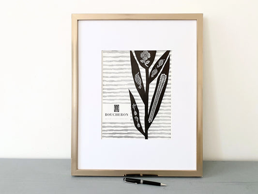 Authentic 1950s Vintage Boucheron Jewelry Ad Print: Paris Fashion Wall Art