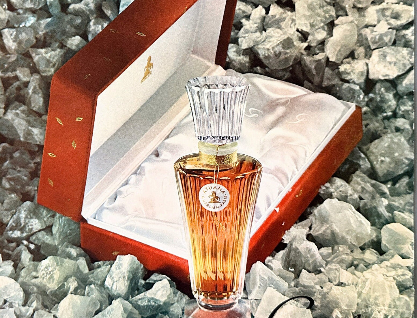 Authentic 1940s Vintage Guerlain Perfume Print: Original French Advertisement