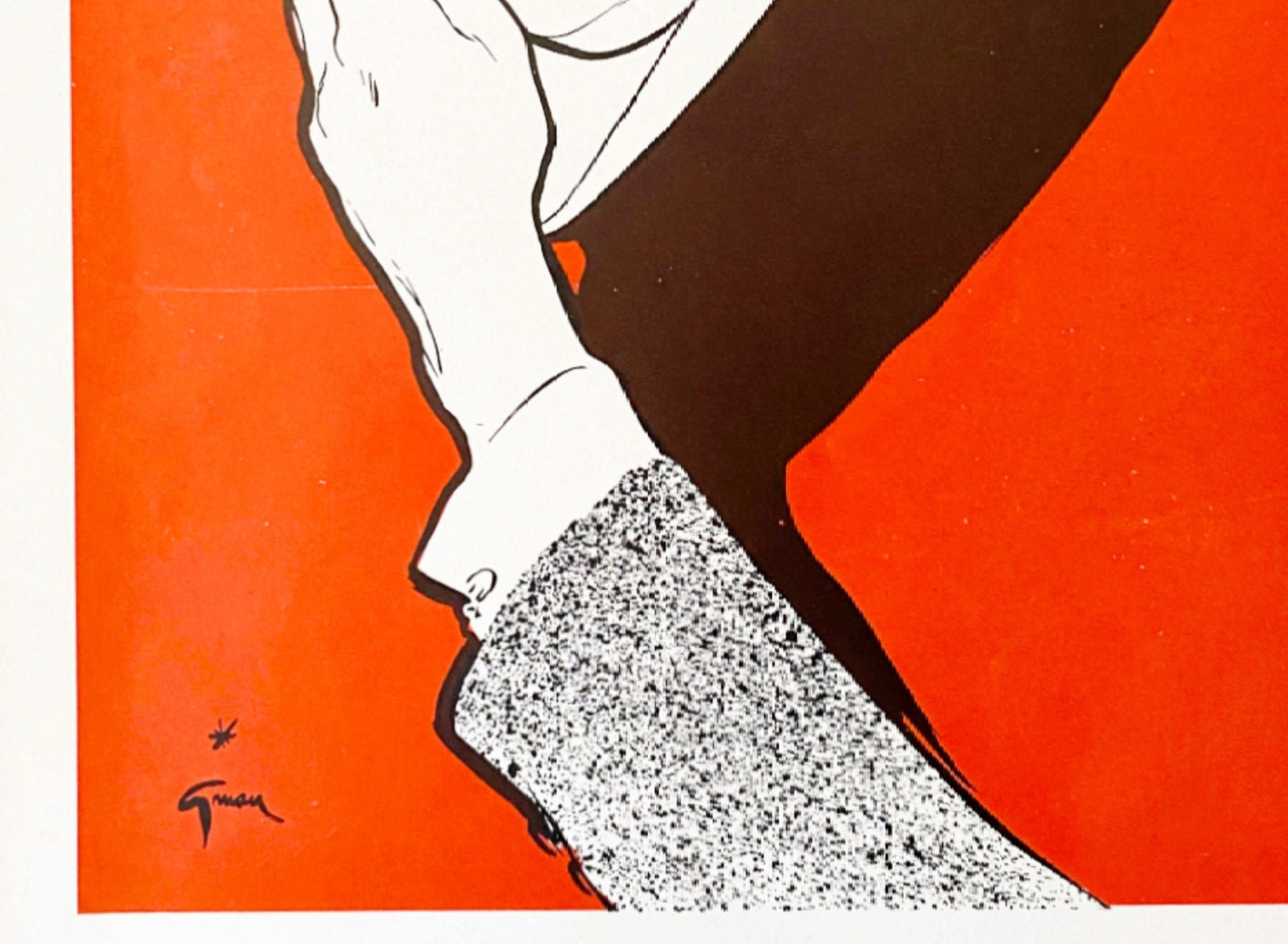 Authentic 1930s Vintage Mossant Hat Ad Poster: French Mid-Century Fashion Print by Rene Gruau