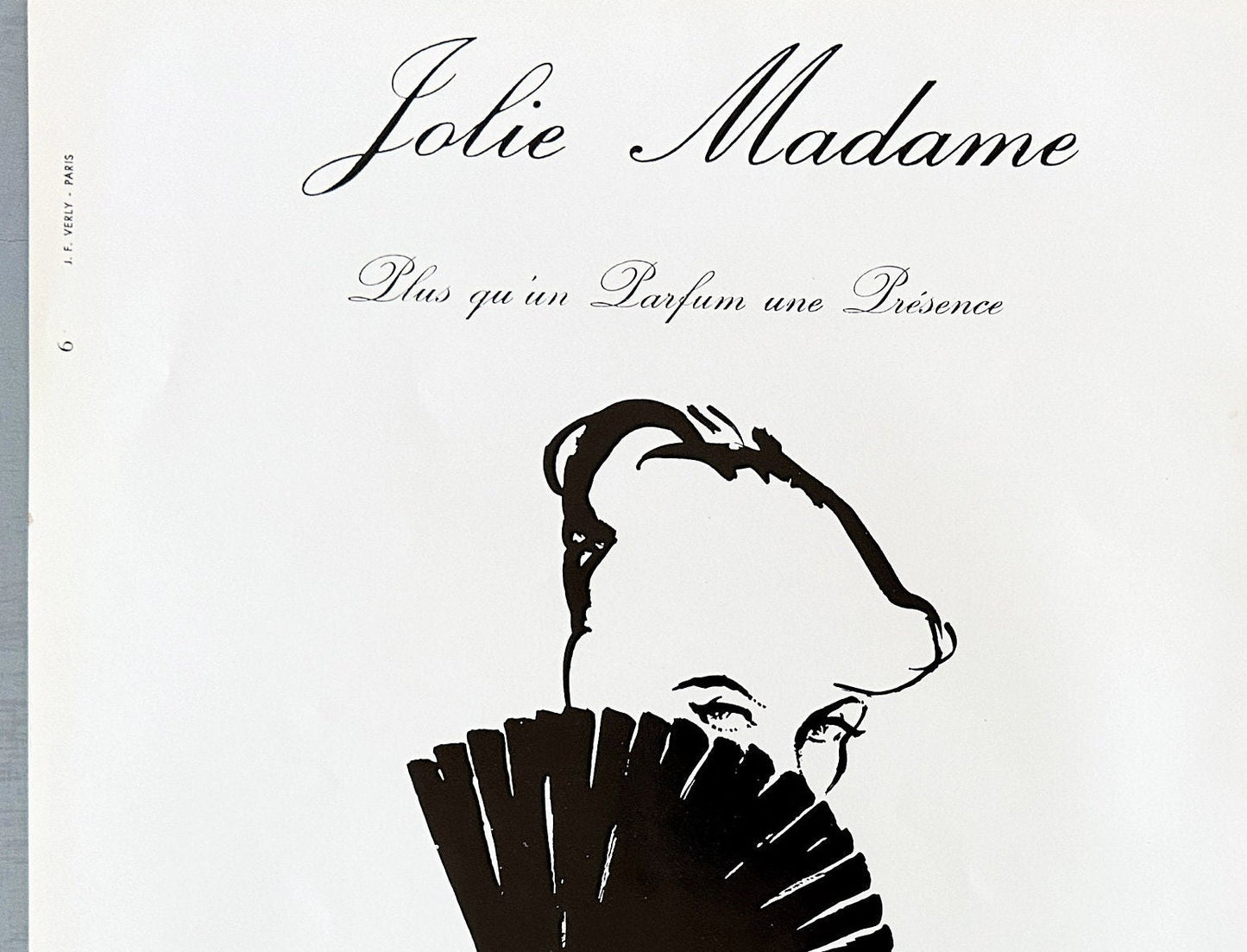 Original 1950s Vintage Balmain Perfume Ad Print: Rene Gruau Mid-Century Modern Illustration