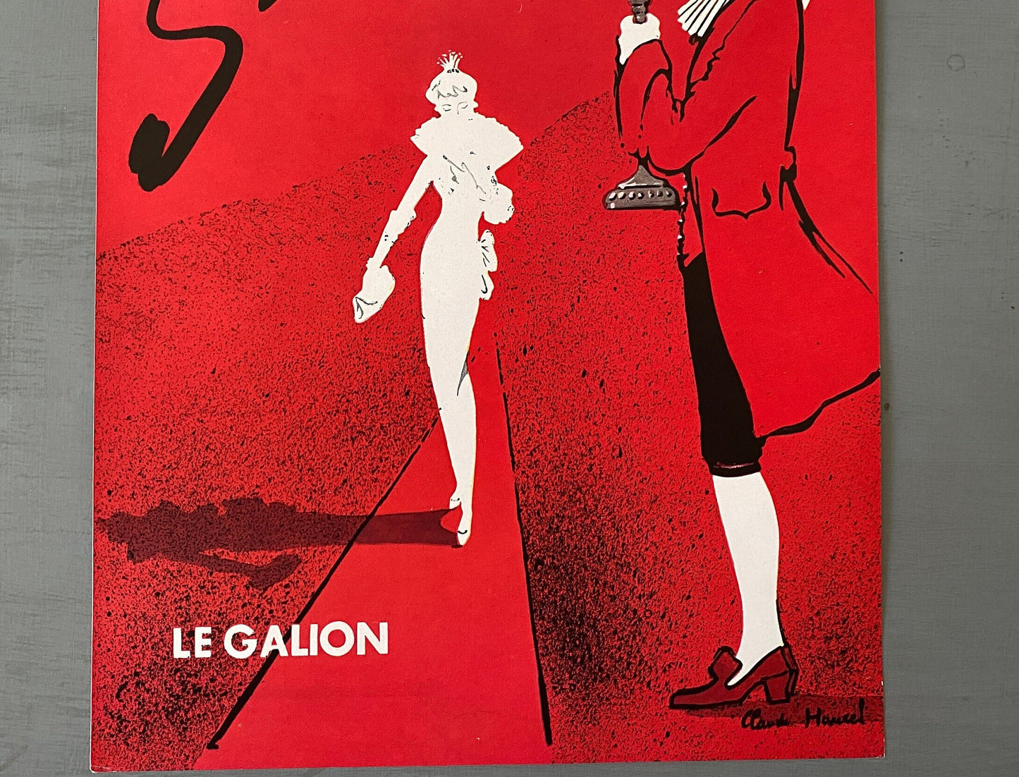 Authentic 1950s  French Galion Perfume Ad Print, Mid Century Modern Parisian Fragrance Wall Art Poster