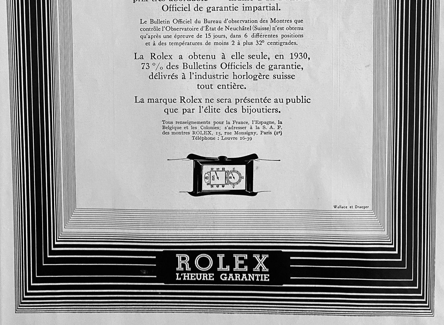 Rare Authentic Rolex Watch Ad Poster - Minimalist Luxury Horology Wall Art Print