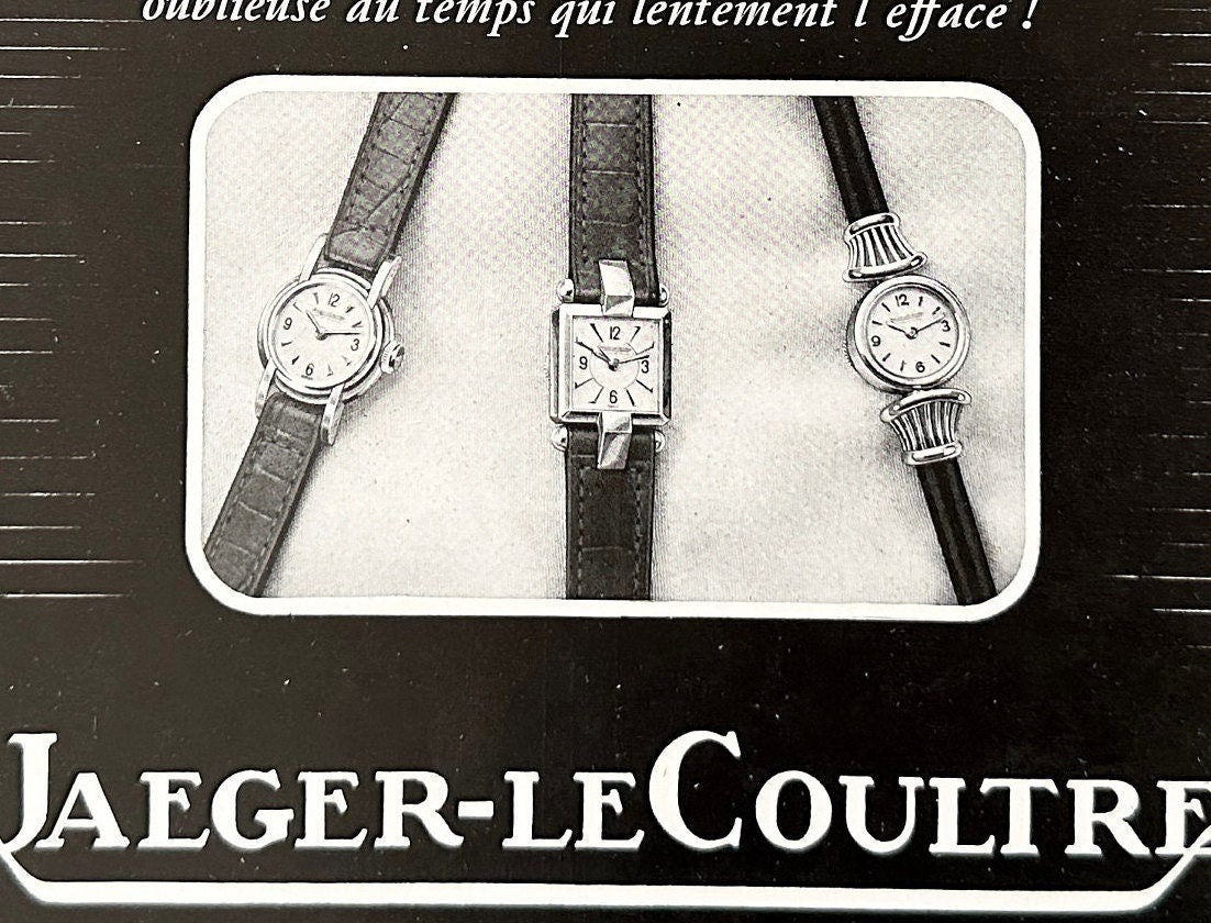 Vintage Jaeger Lecoultre Ad Print: Rare Swiss Watch Poster, Mid-Century Modern