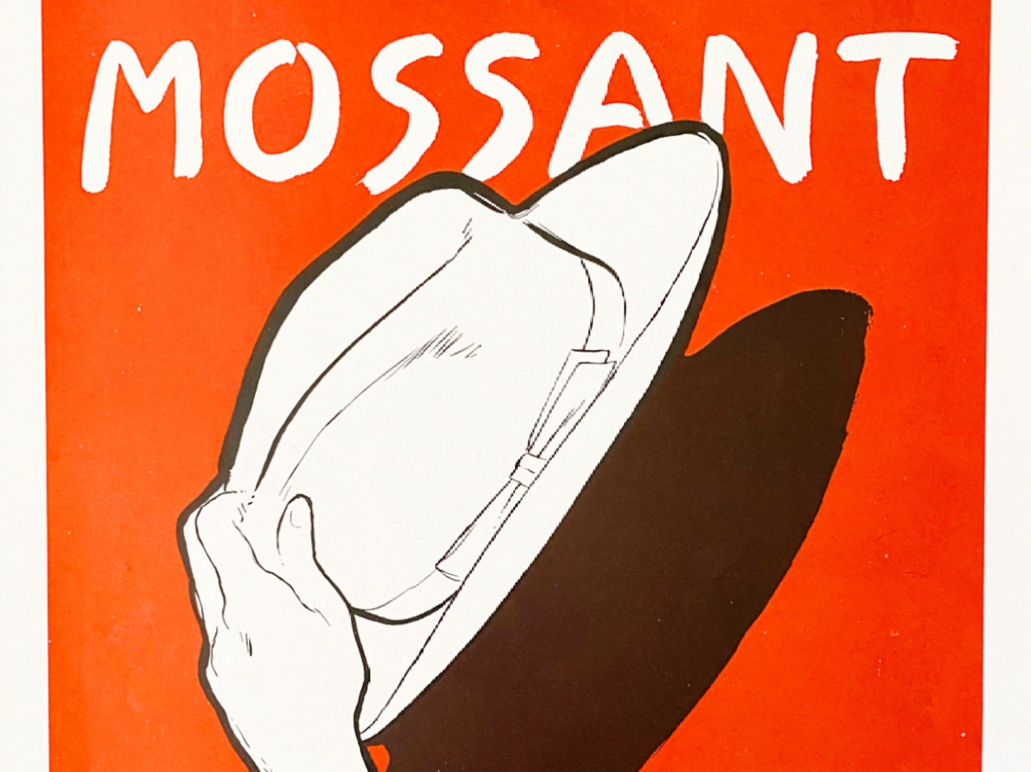 Authentic 1930s Vintage Mossant Hat Ad Poster: French Mid-Century Fashion Print by Rene Gruau