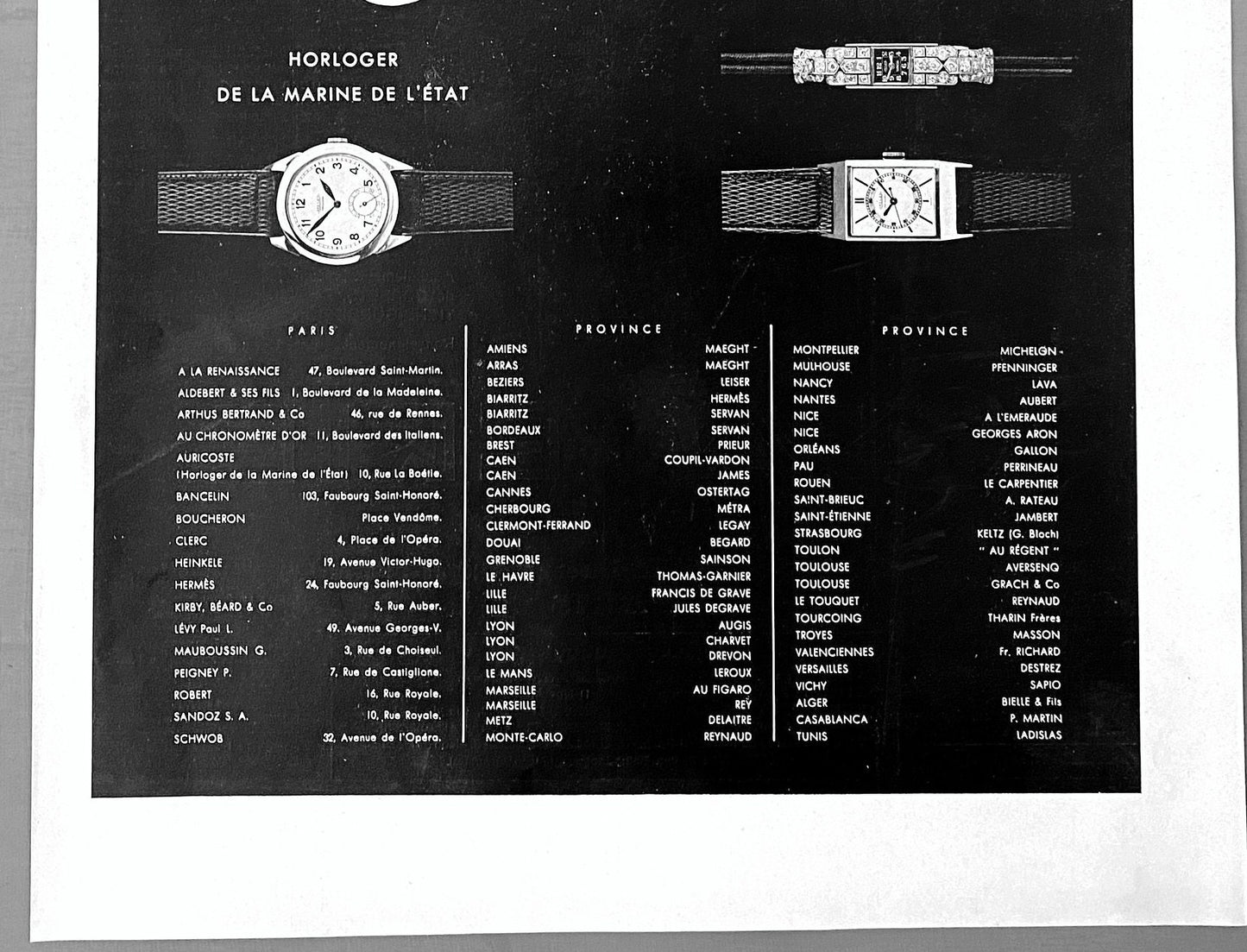 Authentic 1930s Vintage Jaeger Swiss Watch Ad Print: Rare Art Deco Poster