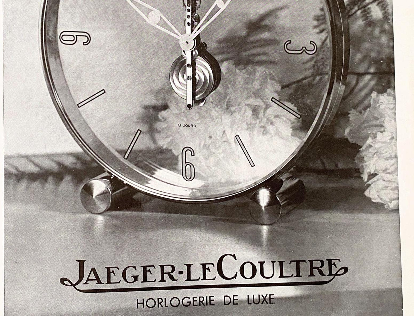 Authentic 1930s Jaeger Clock Print: Original Vintage French Magazine Advertisement Poster