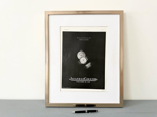 Vintage Jaeger Lecoultre Ad Print: Mid-Century Swiss Watch Poster