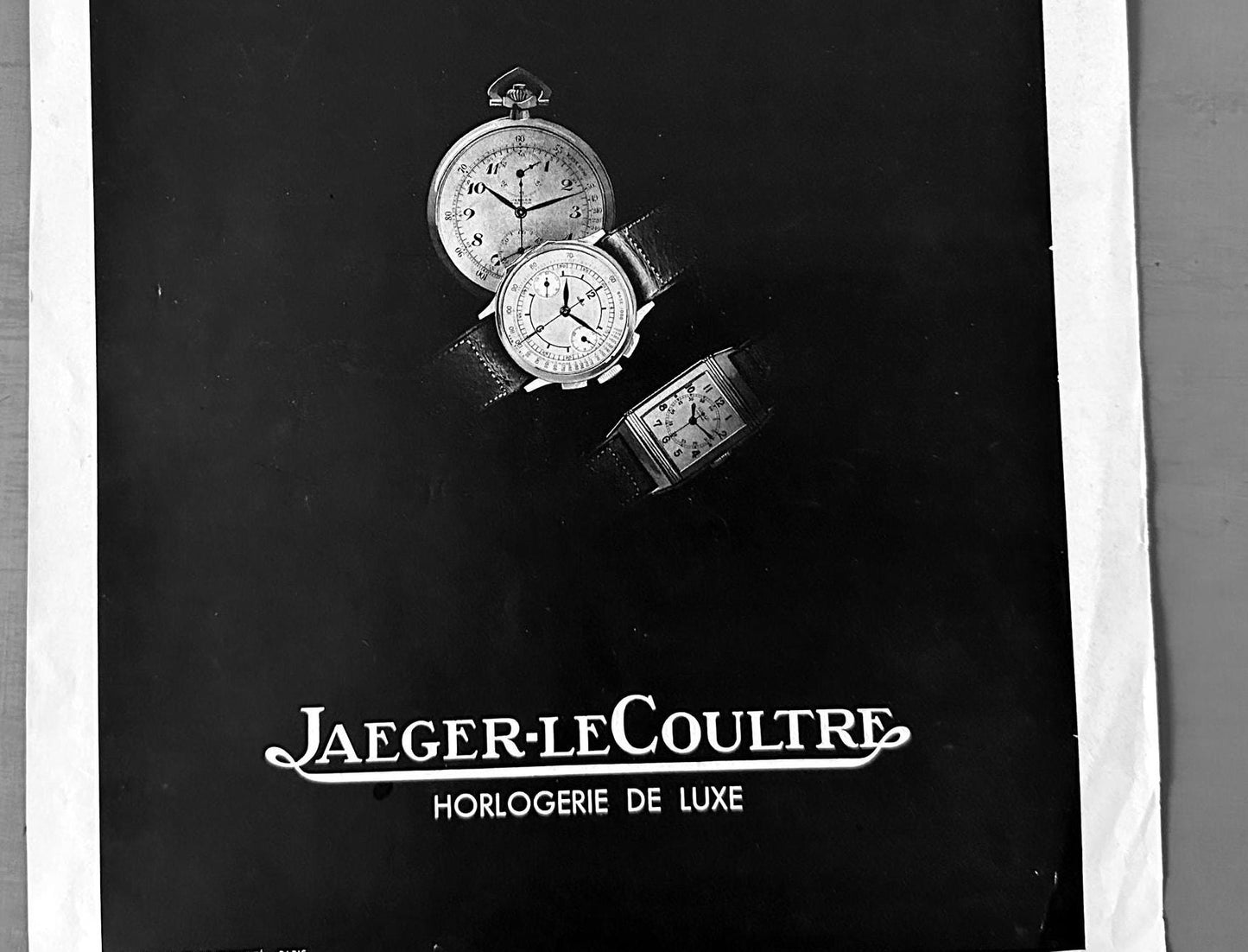 Vintage Jaeger Lecoultre Ad Print: Mid-Century Swiss Watch Poster
