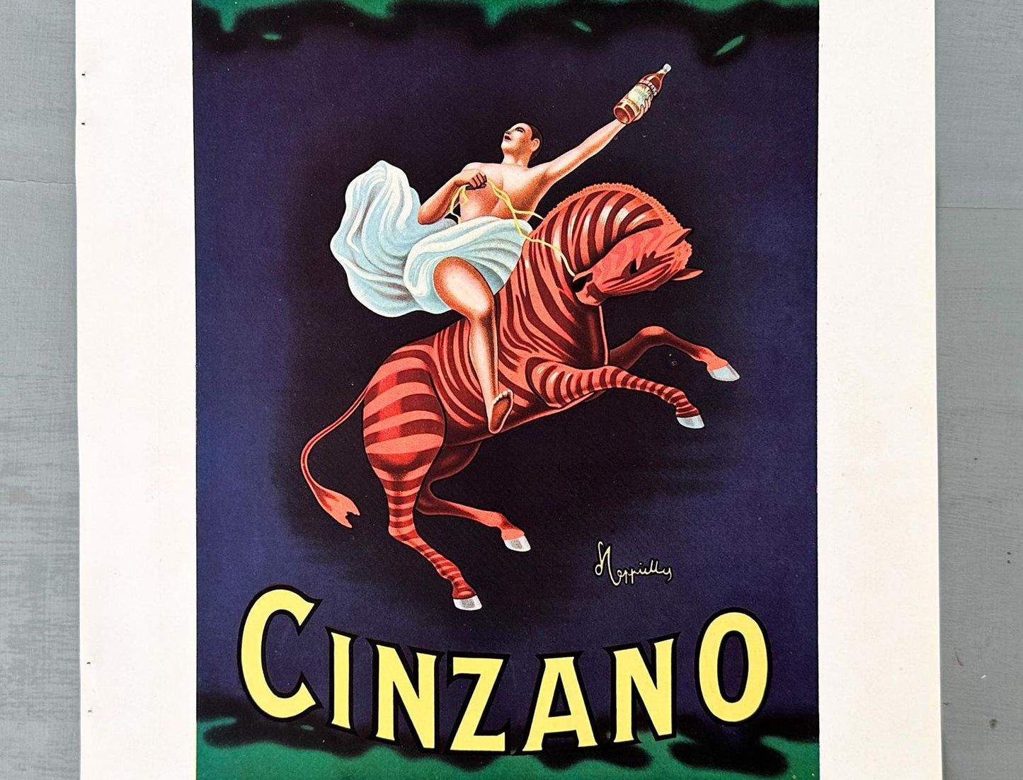 Authentic 1950S Vintage Cinzano Ad Poster: Mid-Century Modern Vermouth Bar Art Print