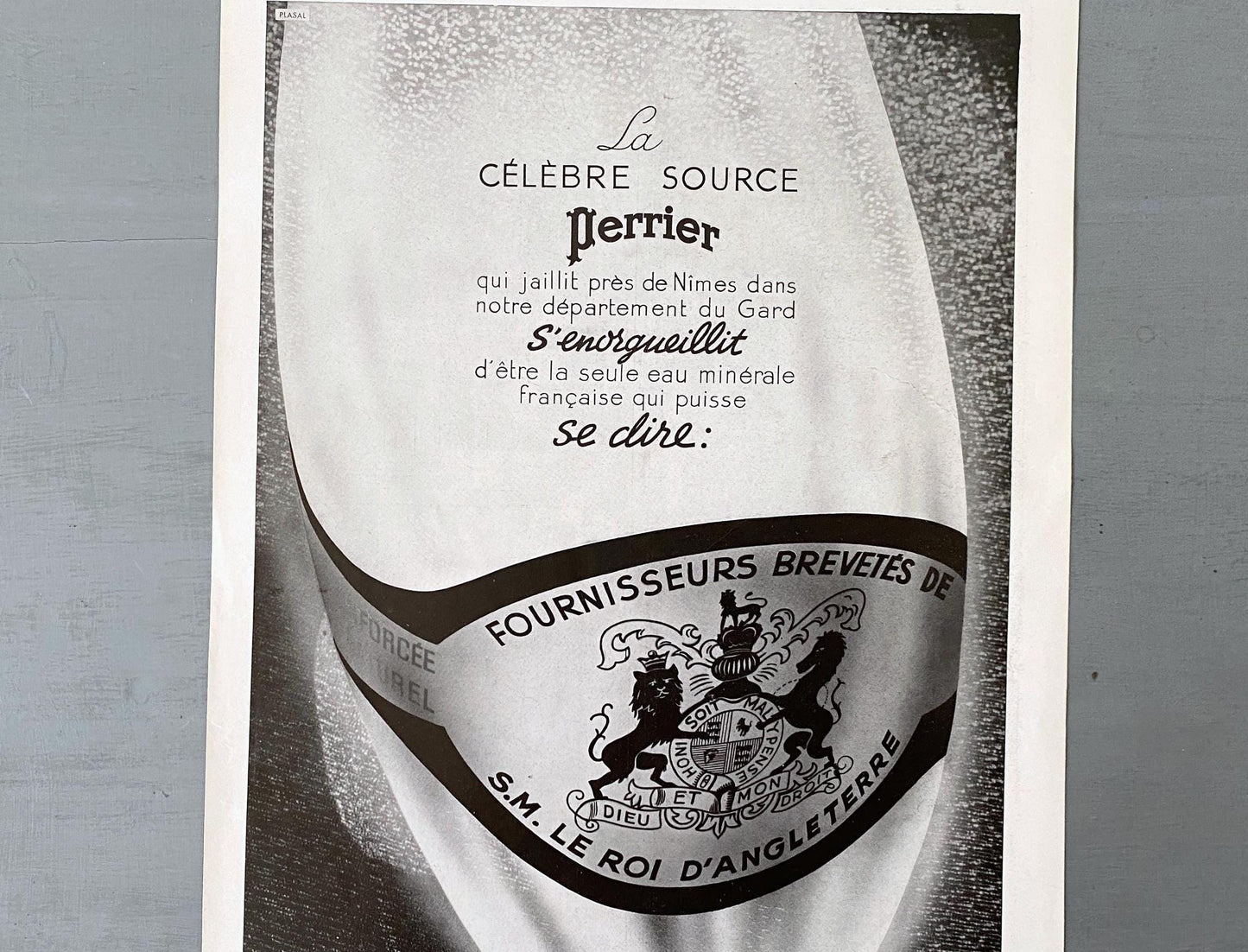 Authentic 1930s Vintage Perrier Ad Print: French Mineral Water Poster (11x15 inches)