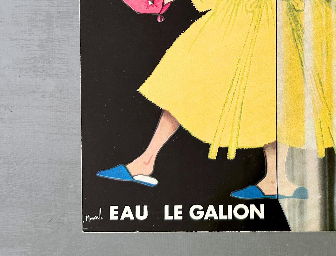 Original 1950s Vintage Galion Perfume Ad Print: French Mid Century Modern Gentlemen Poster