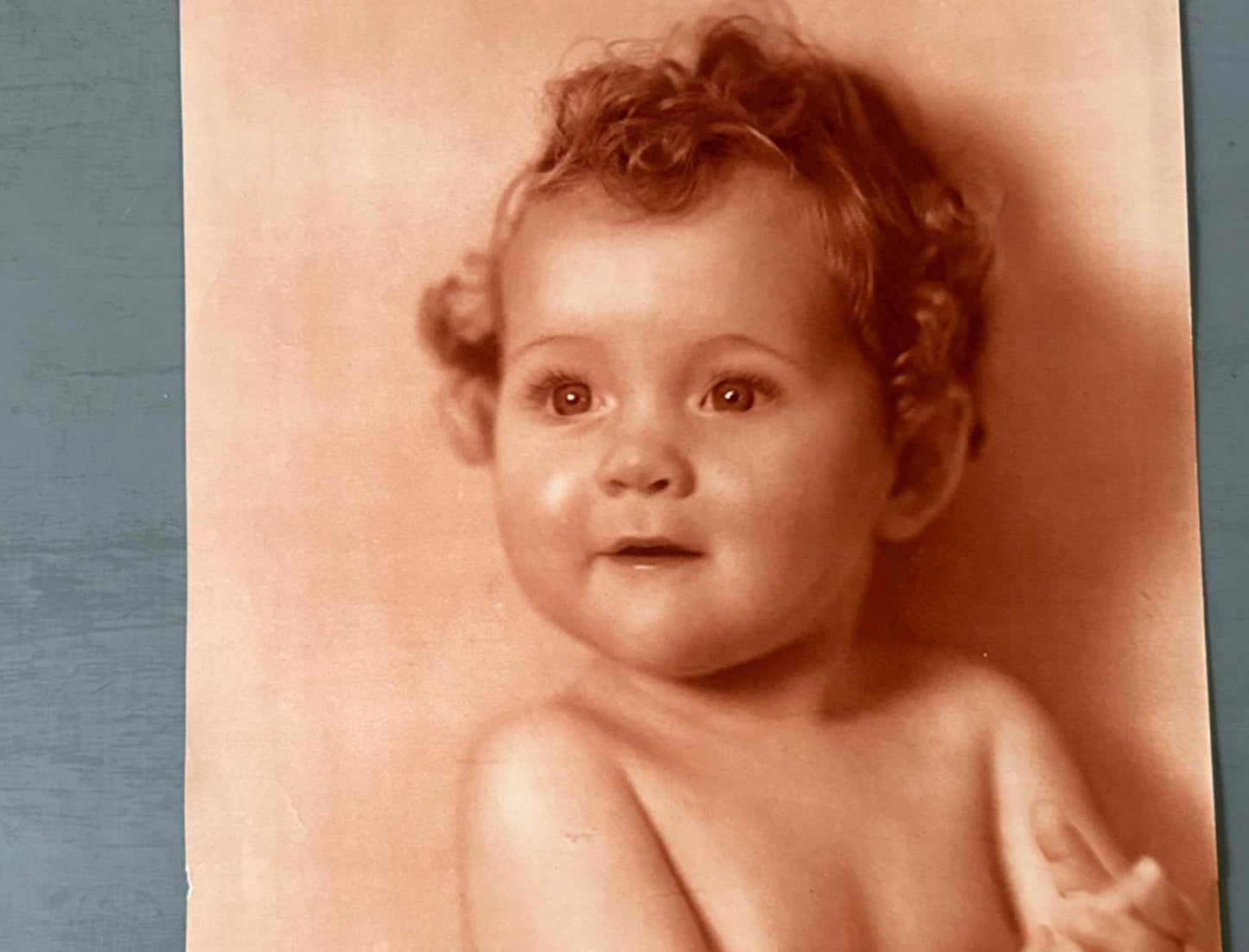 Authentic 1930s French Vintage Nestle Baby Advertisement: Sepia Nursery or Kitchen Wall Art