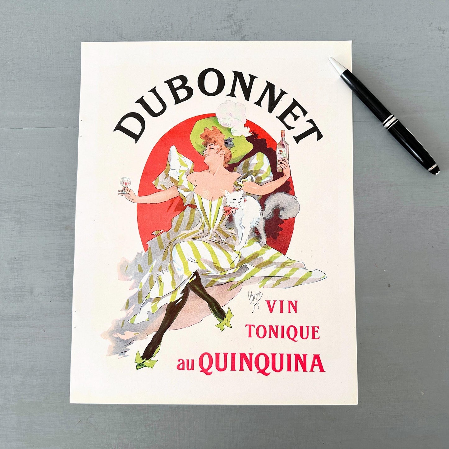 Authentic French Vintage Dubonnet Aperitif Ad: Art Nouveau La Vie Parisienne Poster
