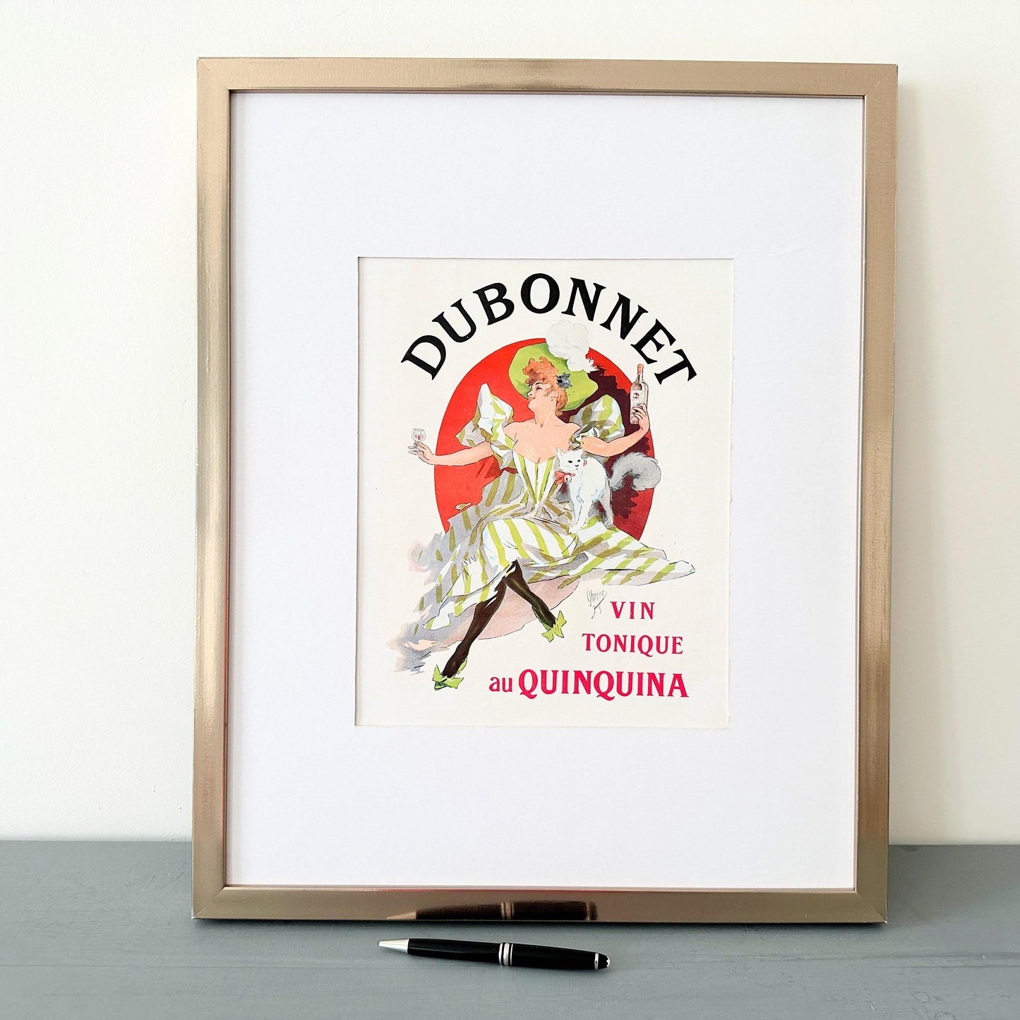 Authentic French Vintage Dubonnet Aperitif Ad: Art Nouveau La Vie Parisienne Poster