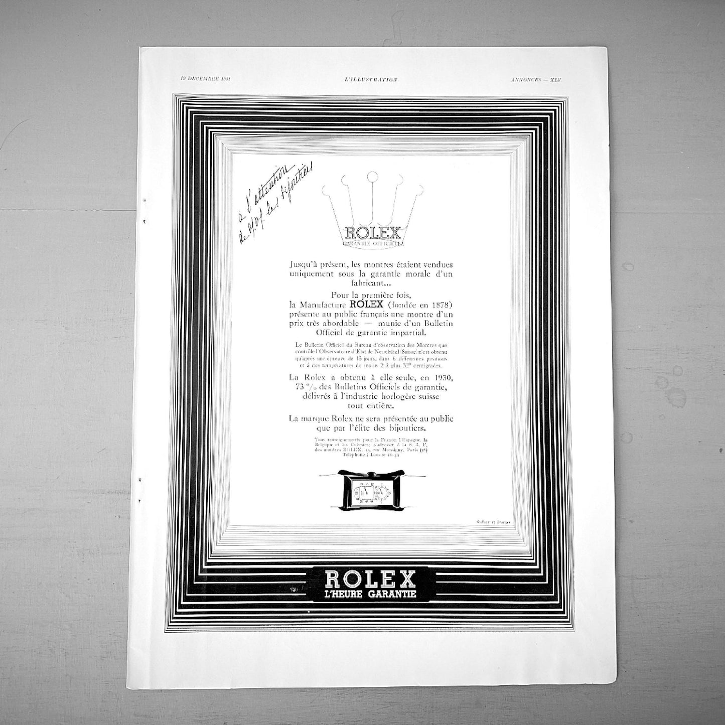 Rare Authentic Rolex Watch Ad Poster - Minimalist Luxury Horology Wall Art Print