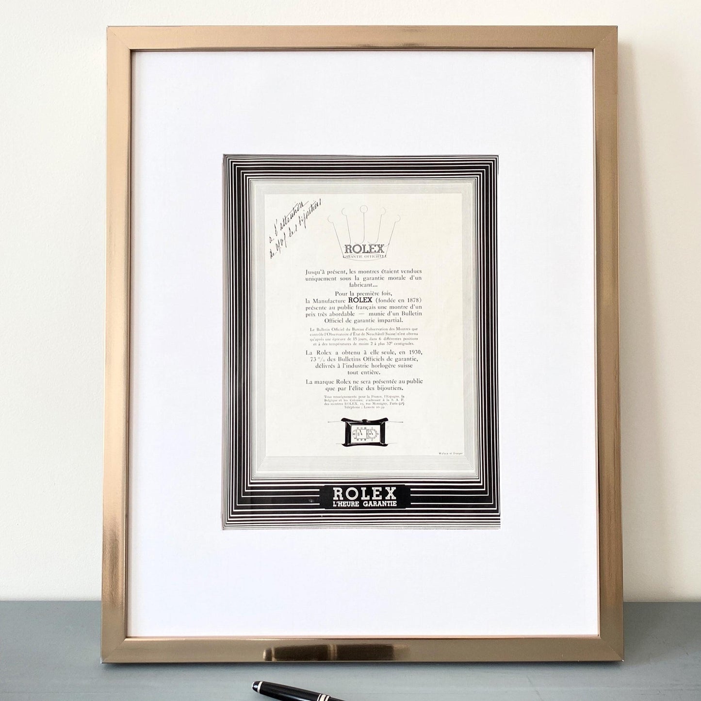 Rare Authentic Rolex Watch Ad Poster - Minimalist Luxury Horology Wall Art Print