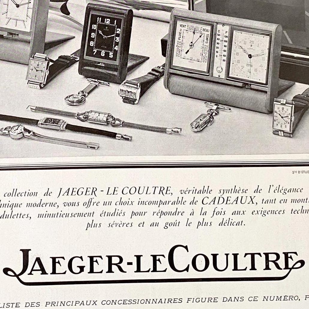Vintage Jaeger-Lecoultre Ad Print: Swiss Watch Poster, Mid-Century Modern