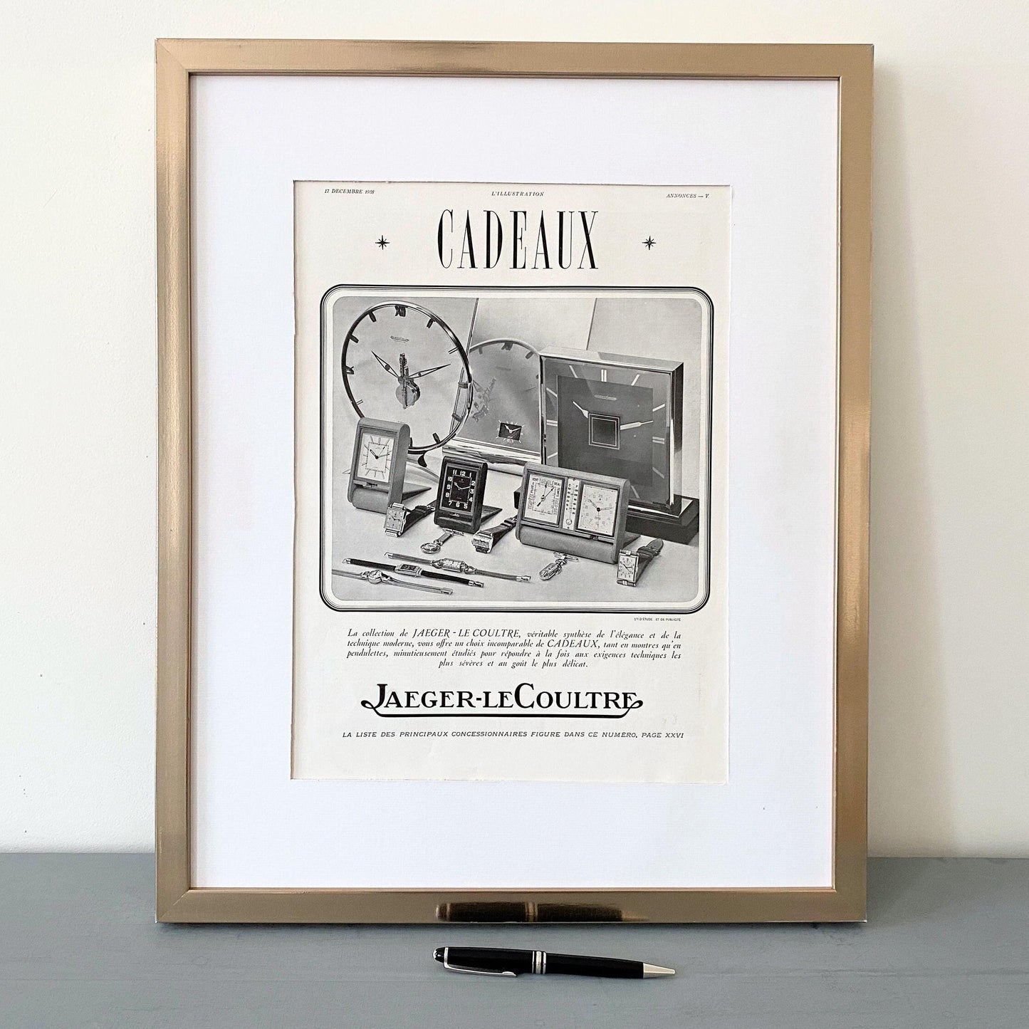 Vintage Jaeger-Lecoultre Ad Print: Swiss Watch Poster, Mid-Century Modern