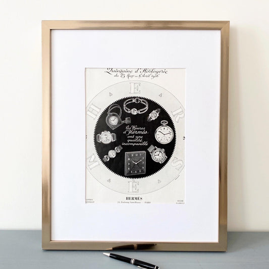 Original Vintage Hermes Ad Poster - Original 1930s Print - Rare Authentic Mid Century Luxury Brand Poster, Fashionista or Hermes Lover Gift