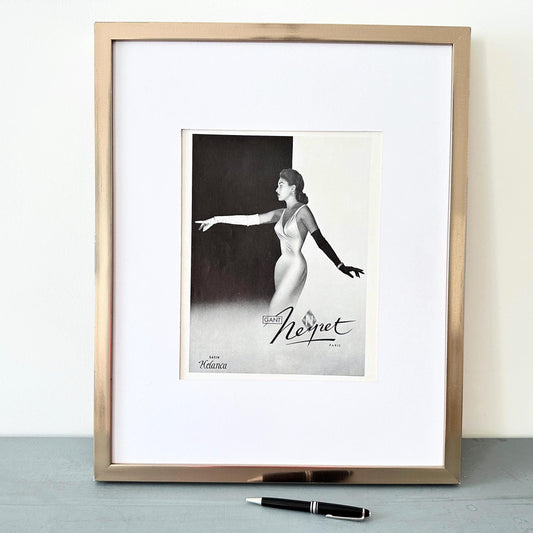 Vintage French Haute Couture Ad Poster: Belle Epoque Fashion Wall Art