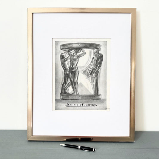 Vintage Jaeger Lecoultre Ad Print: Swiss Watch Collector Decor