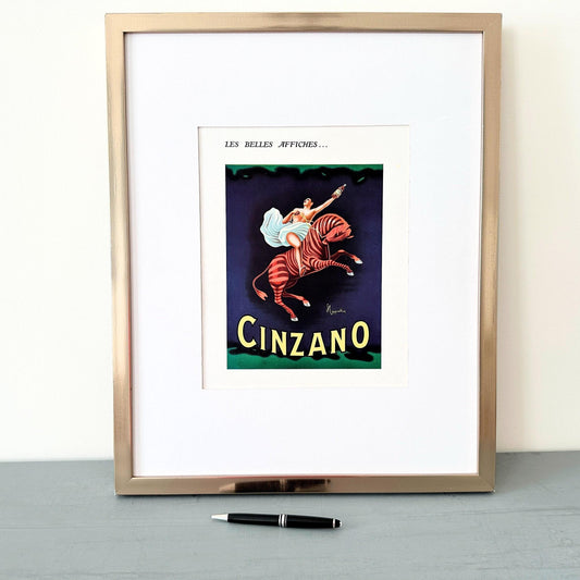 Authentic 1950S Vintage Cinzano Ad Poster: Mid-Century Modern Vermouth Bar Art Print