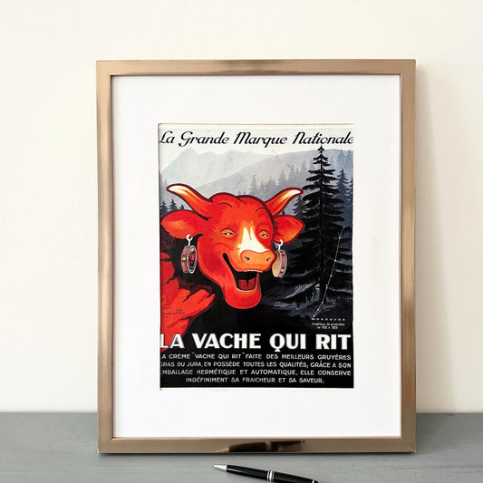 Original 1920s French Vintage Food Advertisement Wall Art Print, Rare Retro Mid Century Modern Kitchen Poster