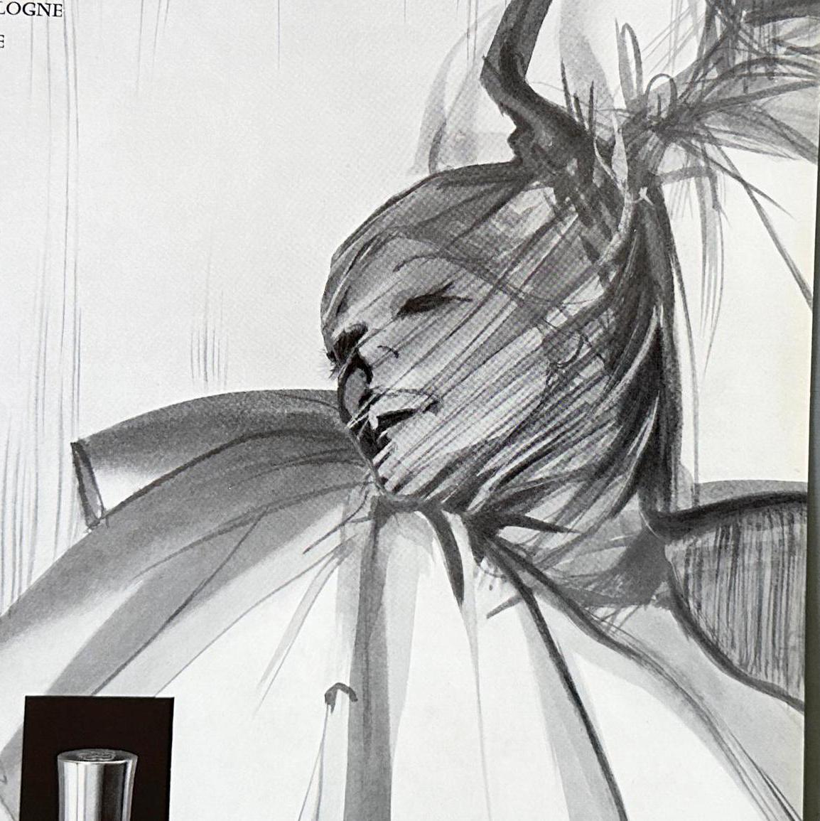 Vintage Guerlain Perfume Bottle Poster: Signed Art Deco Print