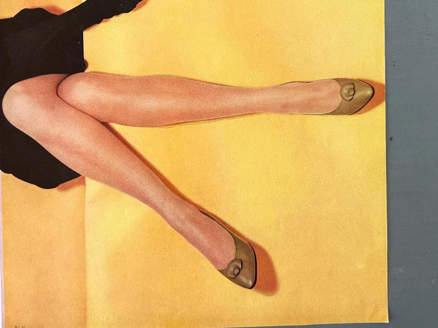 Authentic 1950s Vintage Bally Shoes Advertisement Print: French Vogue Fashion Poster