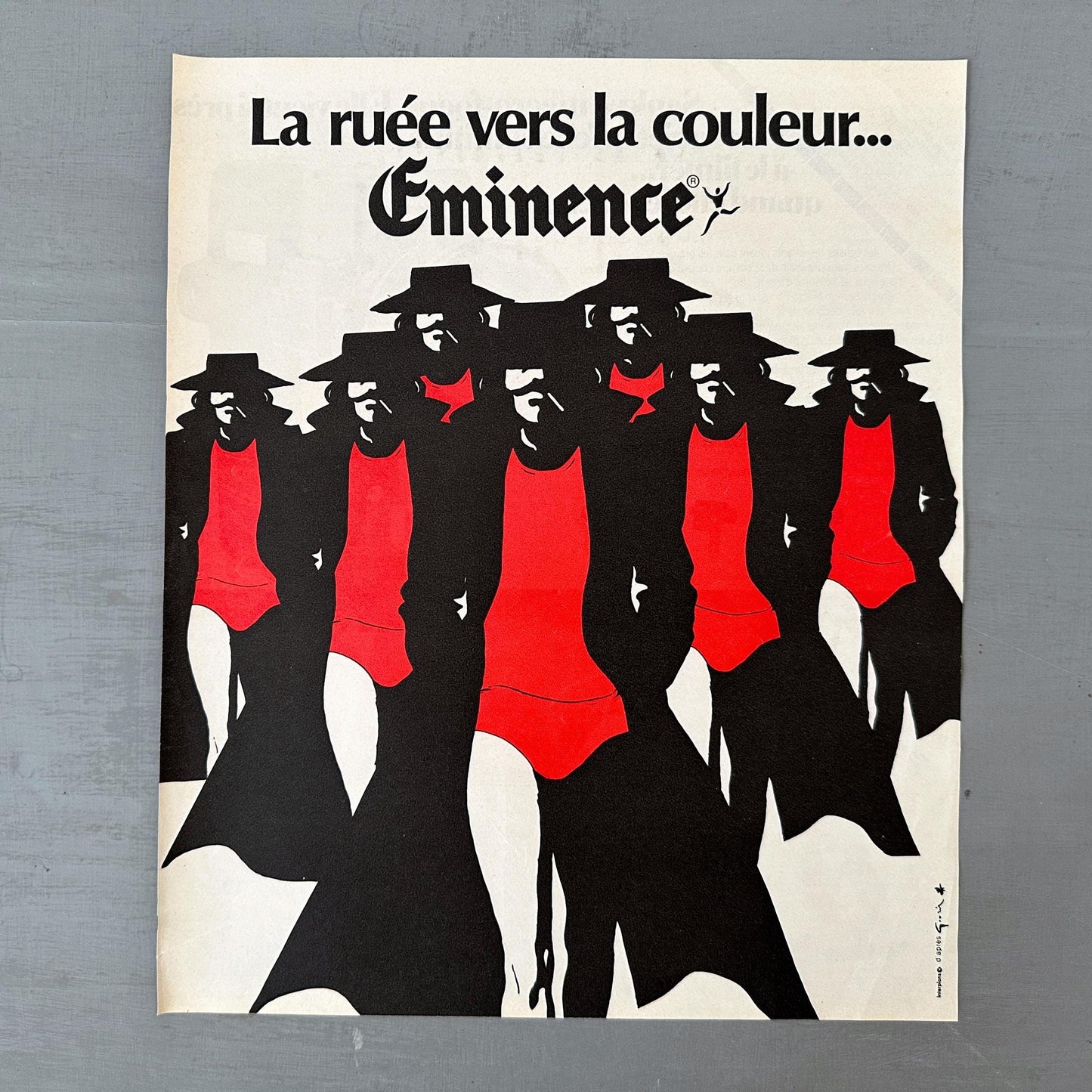 Rene Gruau Vintage Fashion Print: French Mid-Century Modern Wall Art