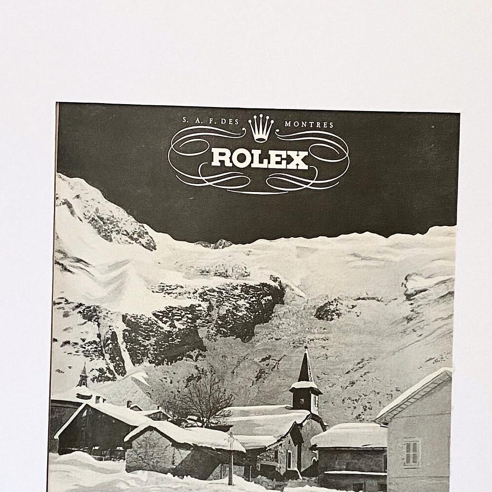 Authentic 1950s French Vintage Rolex Ad Poster - Original French Magazine Page