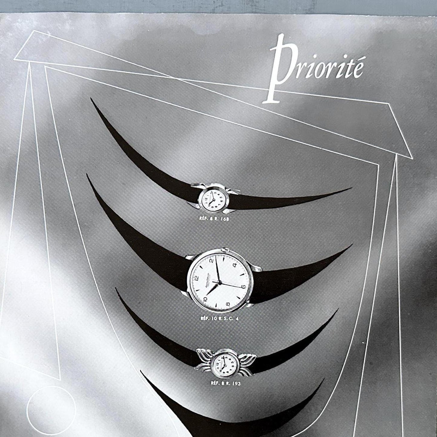 Original 1950s Vintage Jaeger Lecoultre Watch Ad Print: Mid-Century Modern Swiss Horology Wall Art Poster
