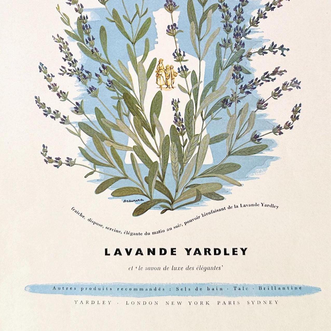 Vintage Lavande Yardley Perfume Ad - French Lithograph Print
