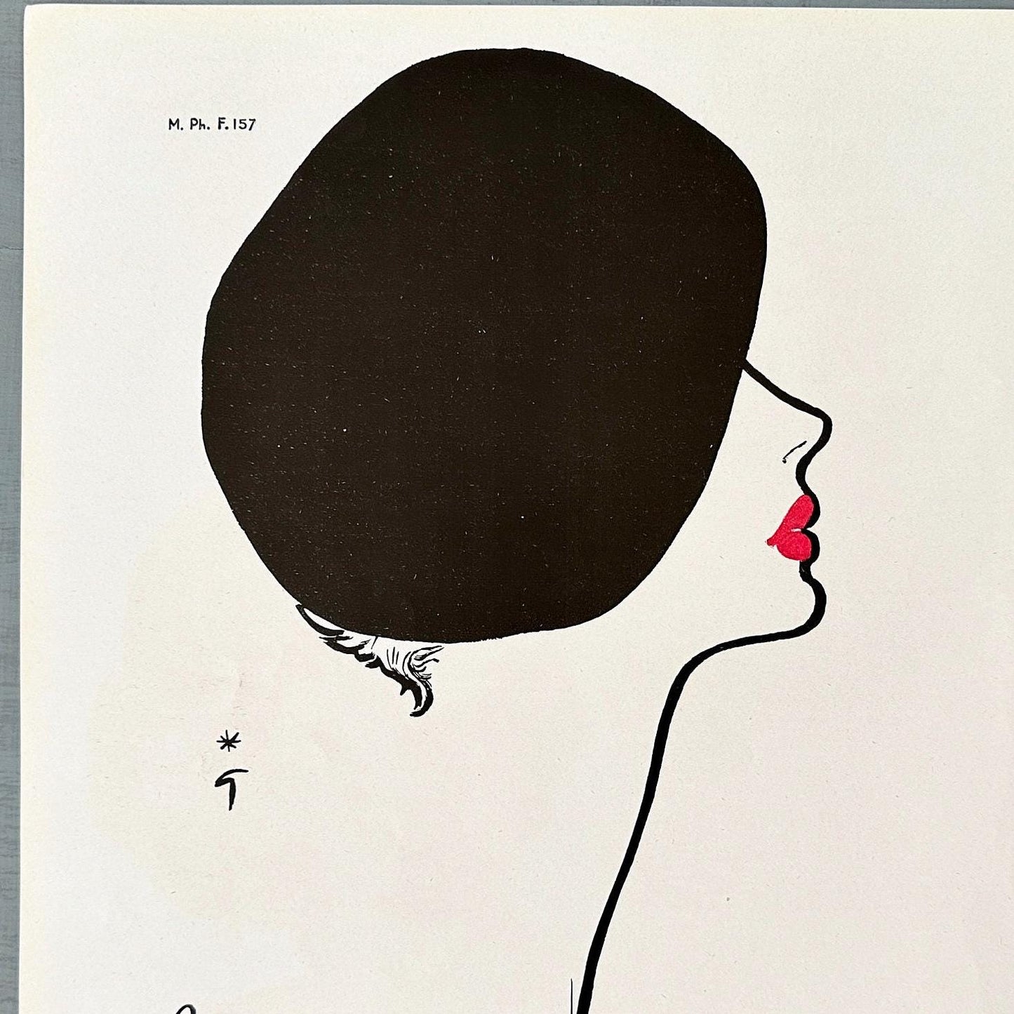 Rene Gruau Red Lipstick Print: Vintage French Vogue Advertisement