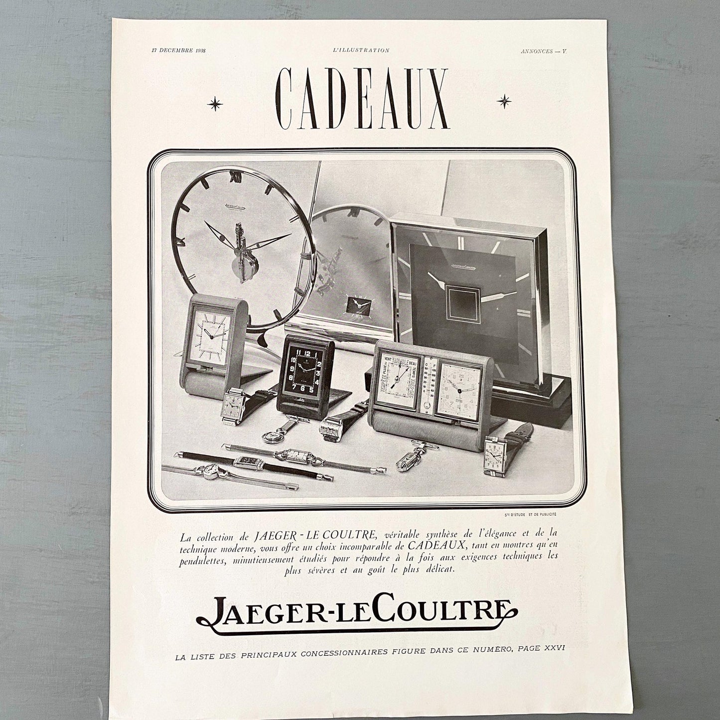 Vintage Jaeger-Lecoultre Ad Print: Swiss Watch Poster, Mid-Century Modern