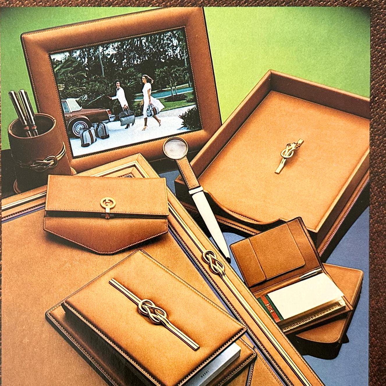 Rare Authentic Vintage Gucci Shop Advertisement Poster, Mid Century Fashion Print Glam House Wall Art Unique Fashionista Gift Ready to Frame