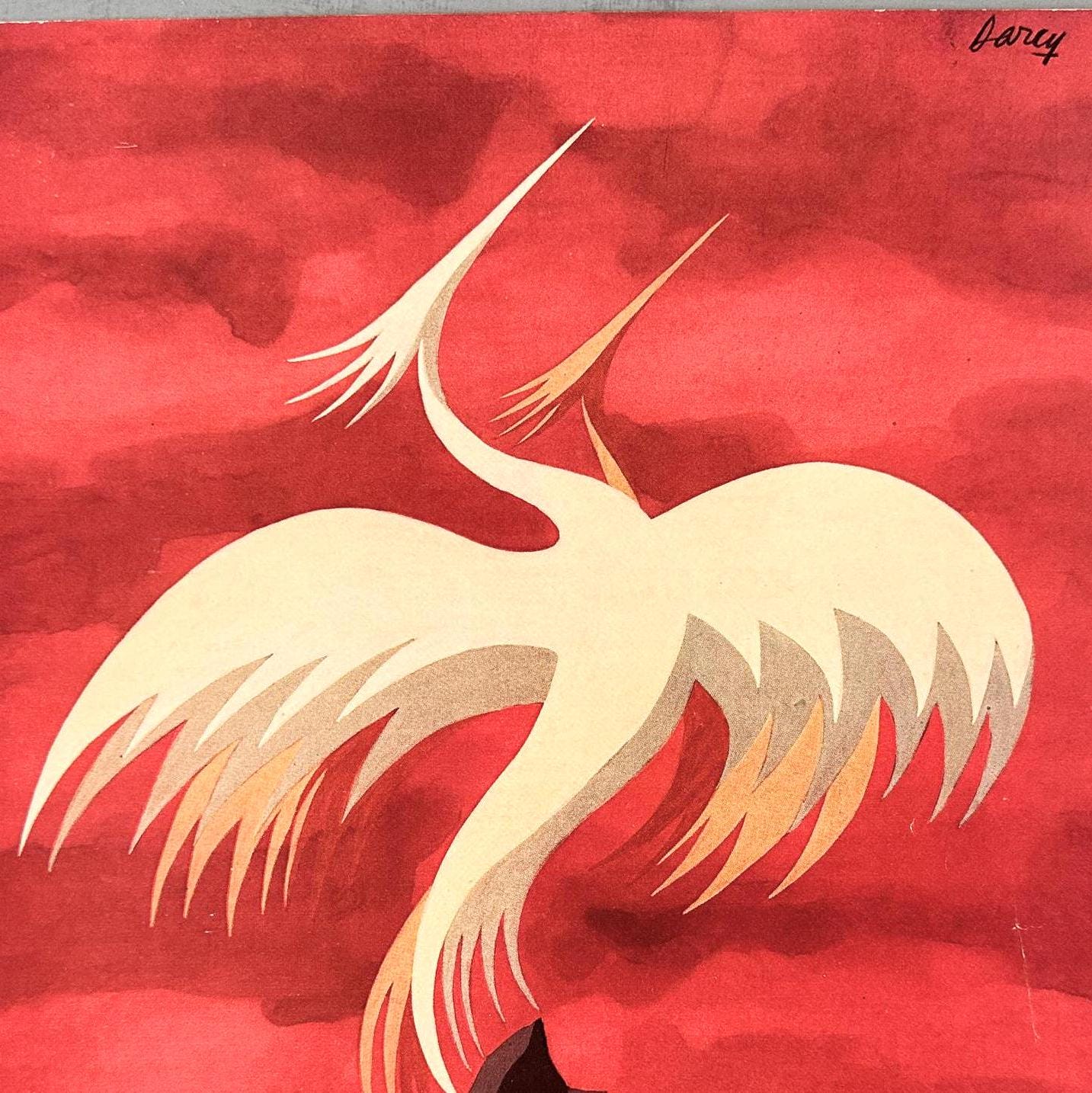 Vintage Guerlain Ad Print: French Vogue, Darcy Illustration