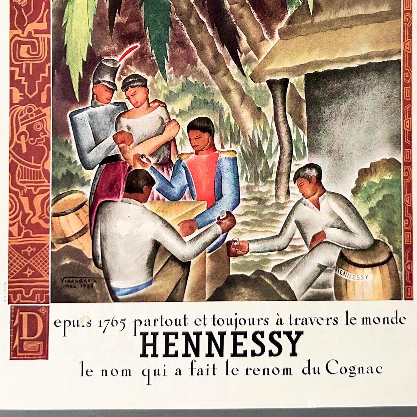 Vintage Hennessy Cognac Advertisement: Rare French Magazine Print by Vidaurreta