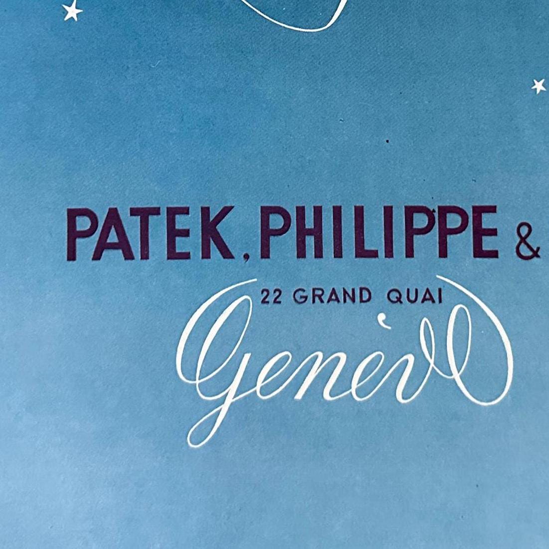 Vintage Patek Philippe Watch Print: Mid-Century Modern Swiss Ad