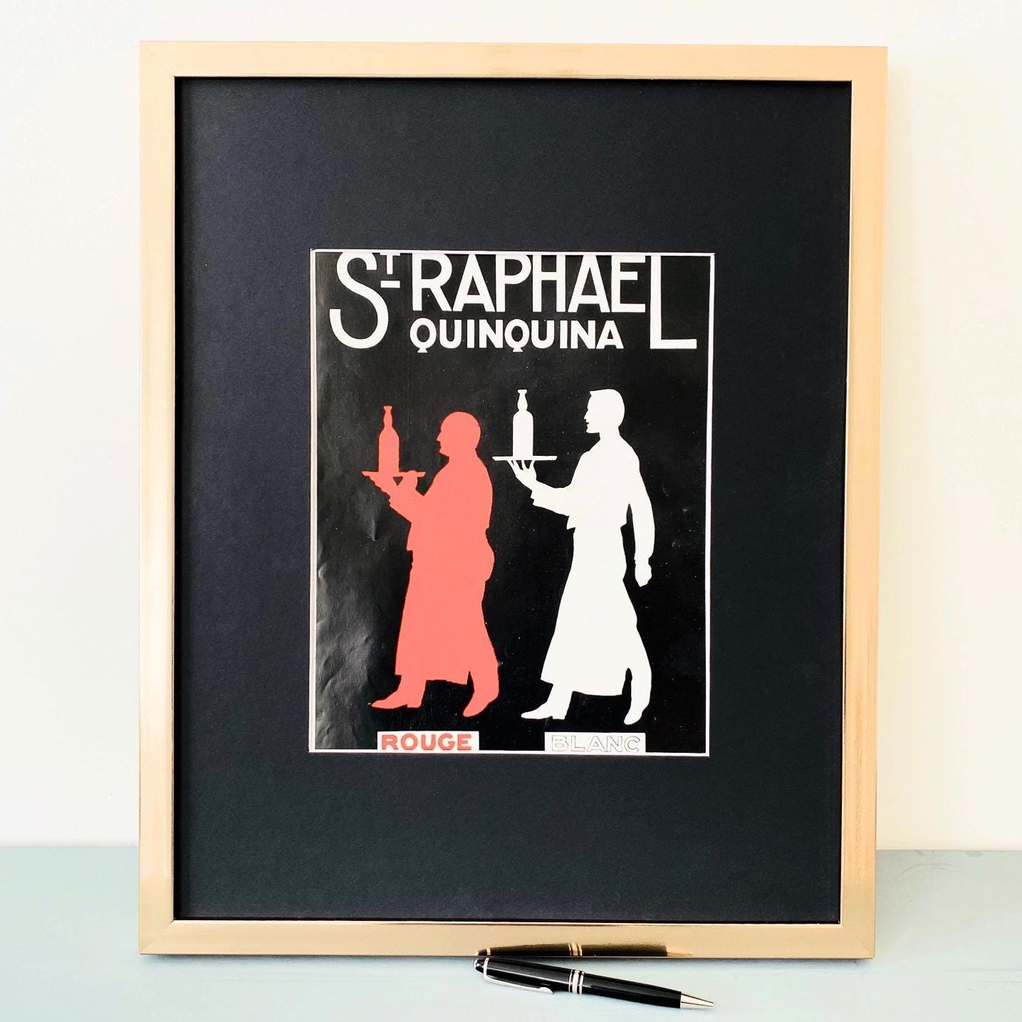 Vintage St Raphael Aperitif Poster: Rare French Alcohol Advertising Print