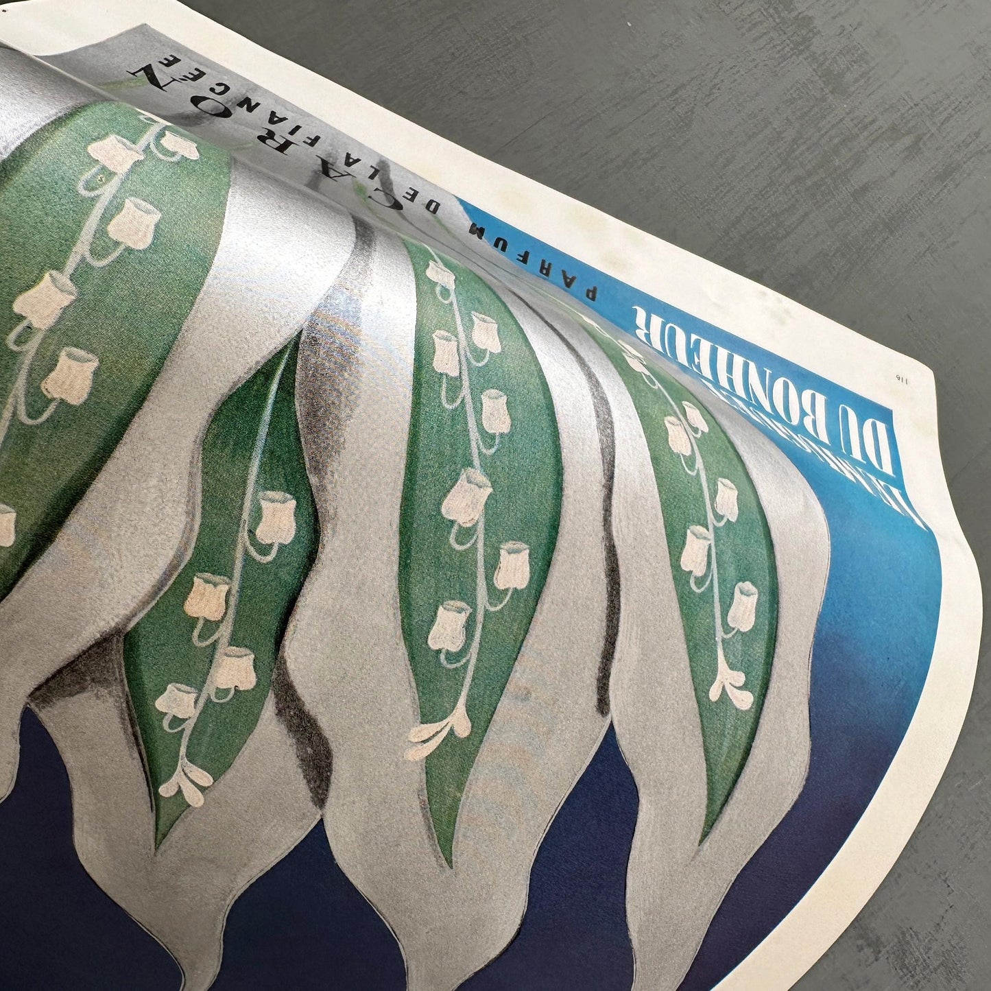 Vintage Caron Lily of the Valley Perfume Ad Print - 1950s Mid Century Modern