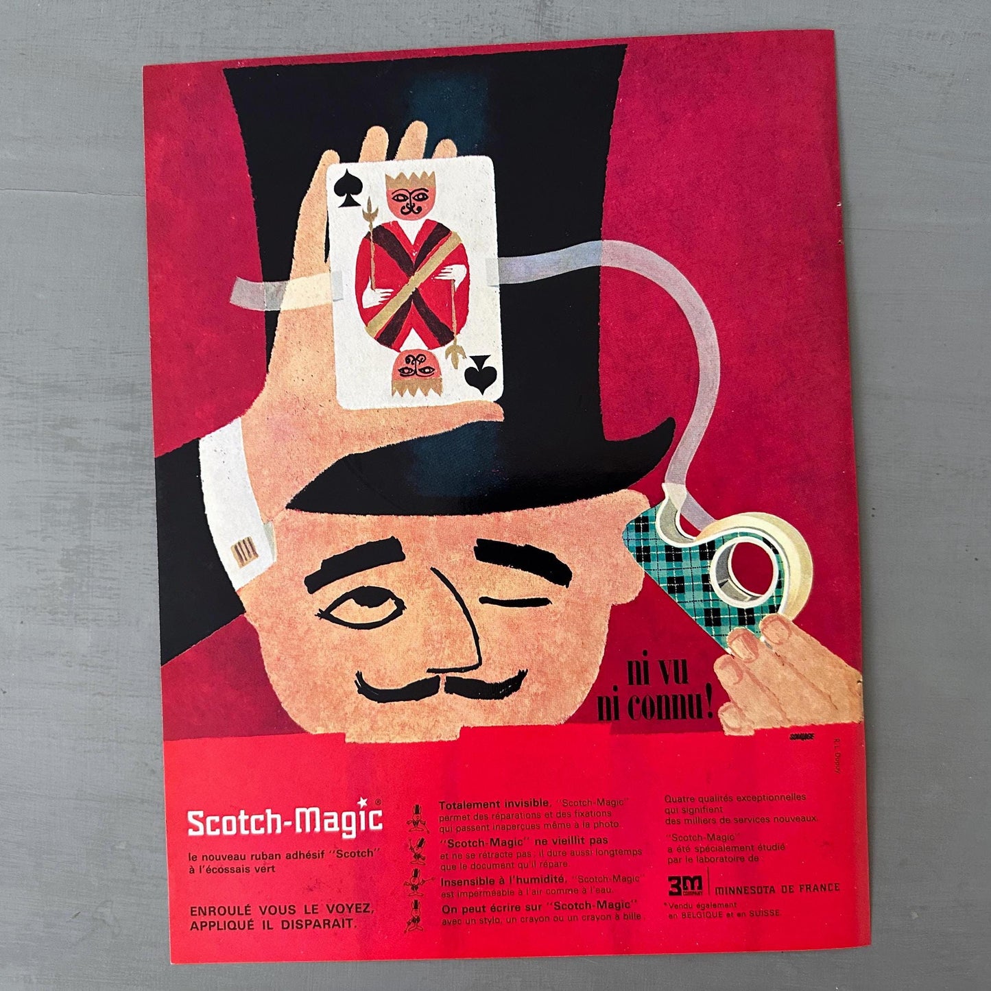 1960s Scotch Ad Print: Authentic Mid-Century Modern Magazine Decor