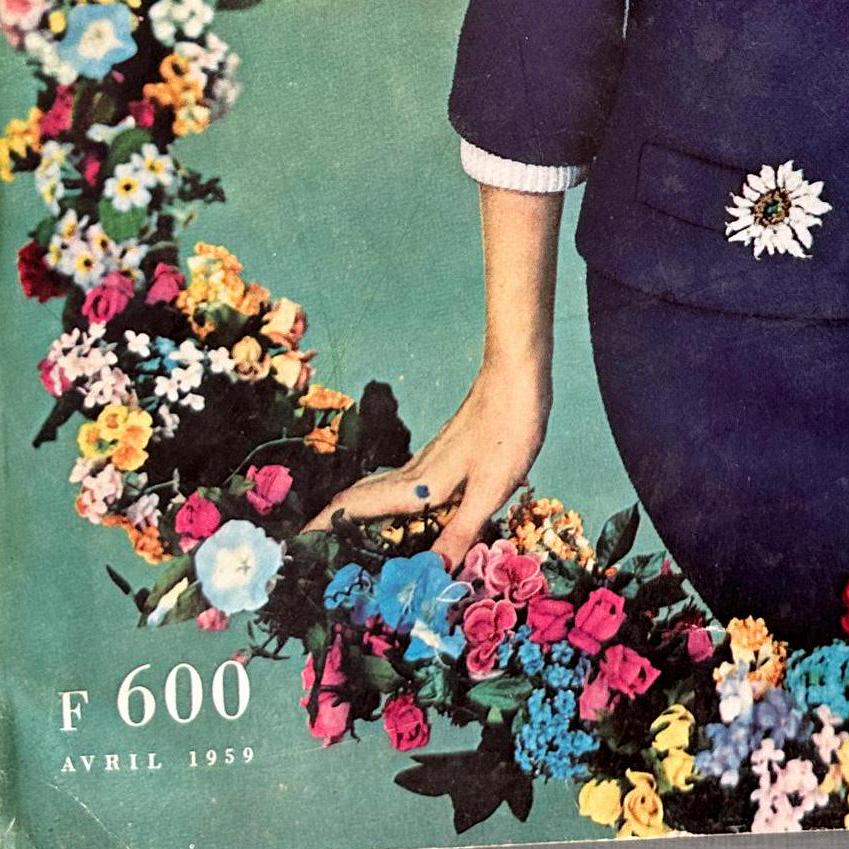 Authentic Vintage 1959 Vogue Suzy Parker Cover: Rare Original French Fashion Magazine