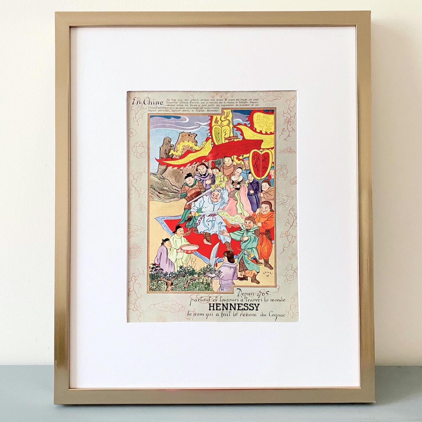 Vintage Hennessy Cognac Ad: Rare French Alcohol Wall Art Print